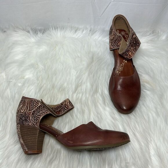 L'Artiste By Spring Step Tools Wrapped Heel Pumps Sz 40/US 9 - Picture 4 of 7